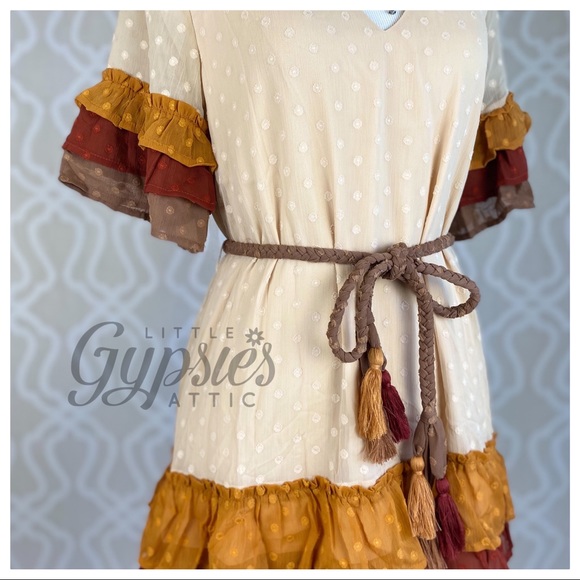 Autumn Belle in Falling Ruffles Mini Dress - Picture 10 of 13